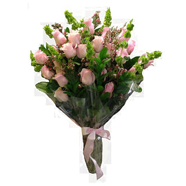 2 Dozen Wrapped Long Stem Red Roses - Beverly Hills Flower Gallery